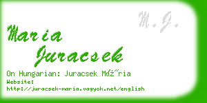 maria juracsek business card